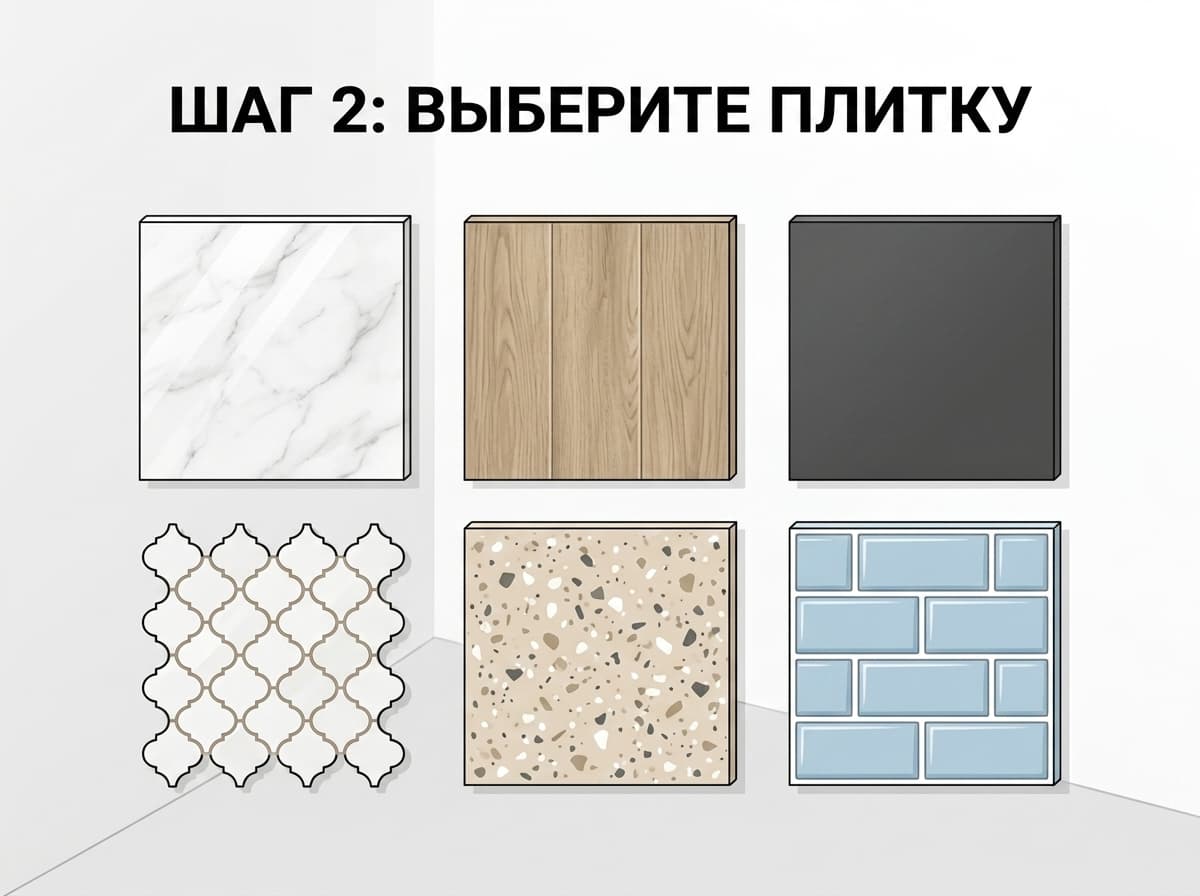 Выберите плитку