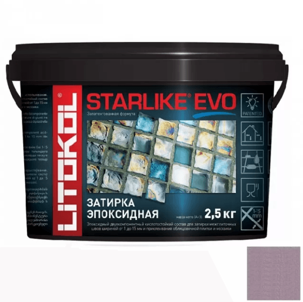 Litokol Starlike Evo Эпоксидная затирка 1-15 мм 2,5 кг