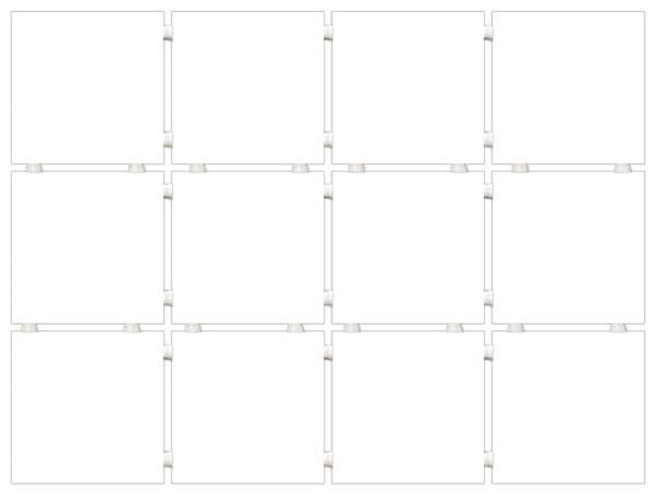 Конфетти белый глянцевый из 12 частей 9,8x9,8x0,7