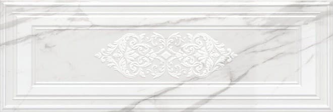 Декор Прадо белый панель глянцевый обрезной 40x120x1,2