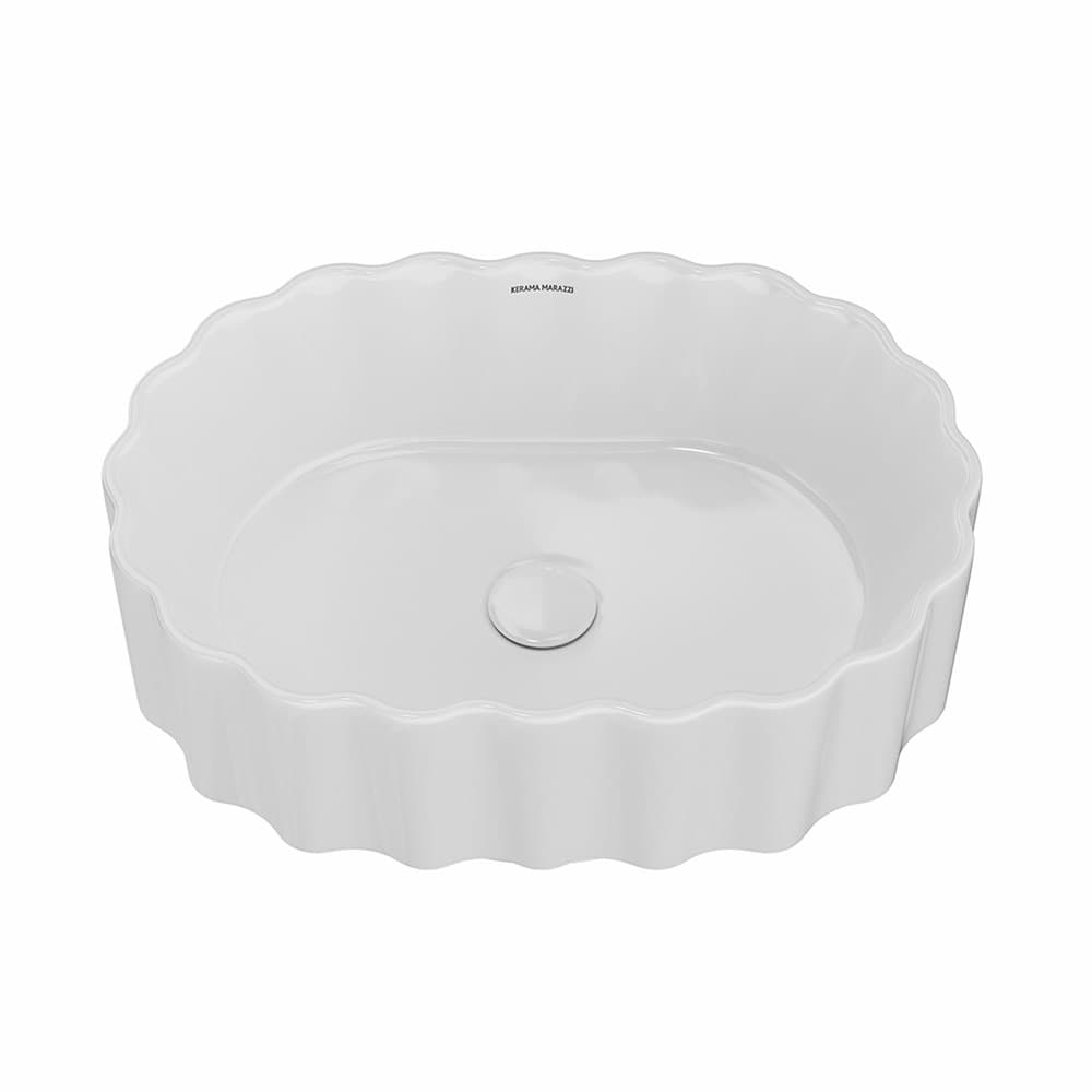 CC.wb.50/WHT Раковина ARTBASIN Conchiglia/АртБейзин Конкилья накладная 50, белая глянцевая - фото 111419