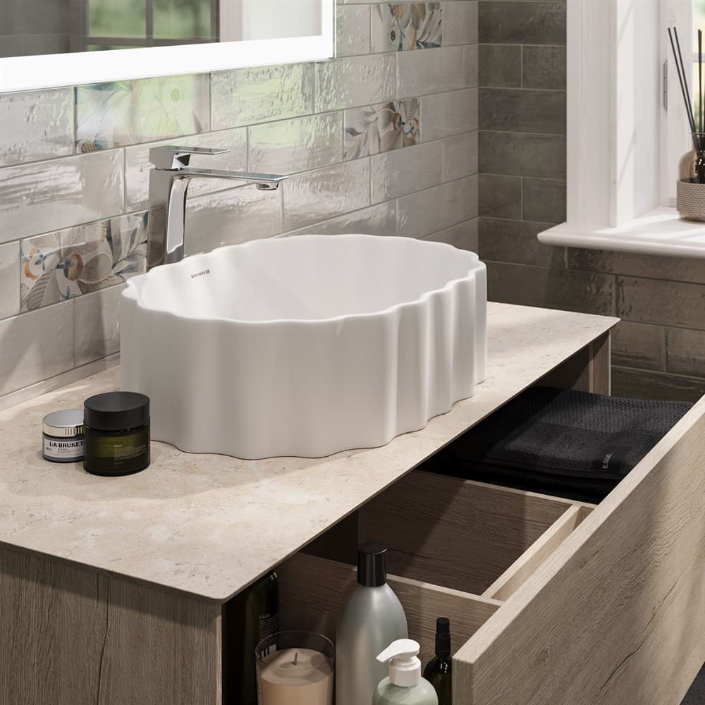 CC.wb.50/WHT.M Раковина ARTBASIN Conchiglia/АртБейзин Конкилья накладная 50, белая матовая - фото 111476