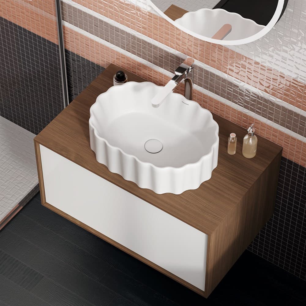 CC.wb.50/WHT.M Раковина ARTBASIN Conchiglia/АртБейзин Конкилья накладная 50, белая матовая - фото 111477