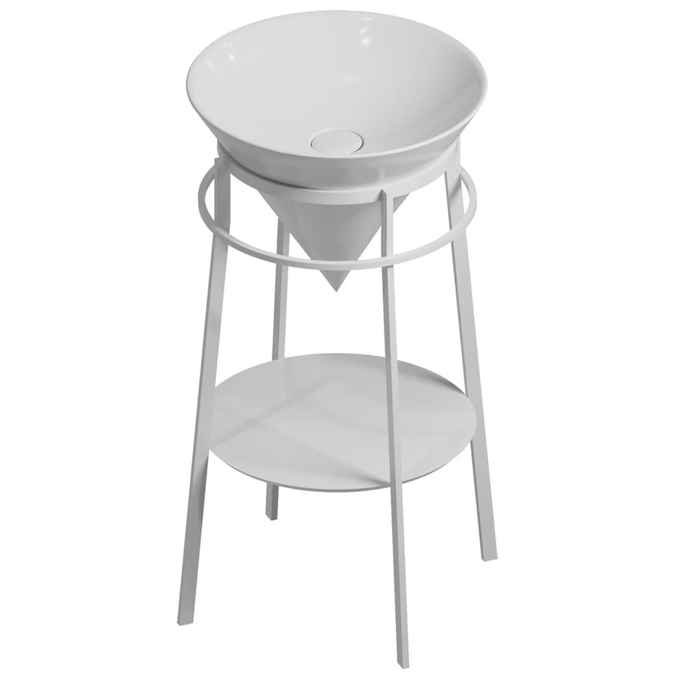 CO4.43/WHT Круглая полка Cono/Коно встраиваемая 43,1, белая глянцевая - фото 117499