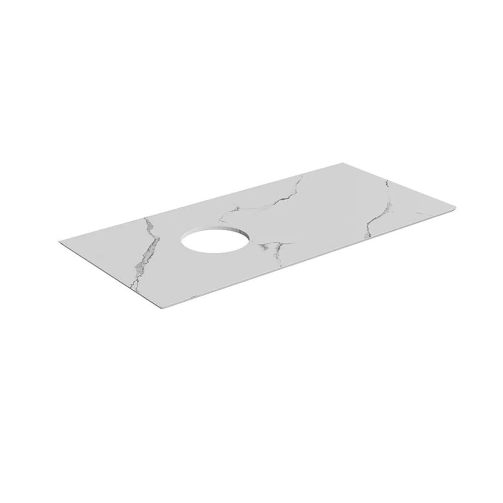 CO5.SG50008220R/100 Столешница из керамогранита Iconico/Иконико Монте Тиберио 100 см, белая матовая, без отверстия под смеситель - фото 127697
