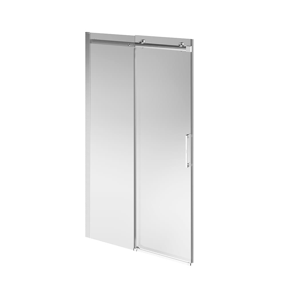 Душевая дверь Cristallo/Кристалло, разд. с функц. soft close/плав. отк. и закр., 120х210 браш.никель