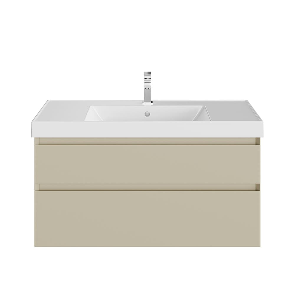CUB.100.2/LIM Тумба Cubo/Кубо подвесная с ящиками 100, лимо матовая - фото 117317