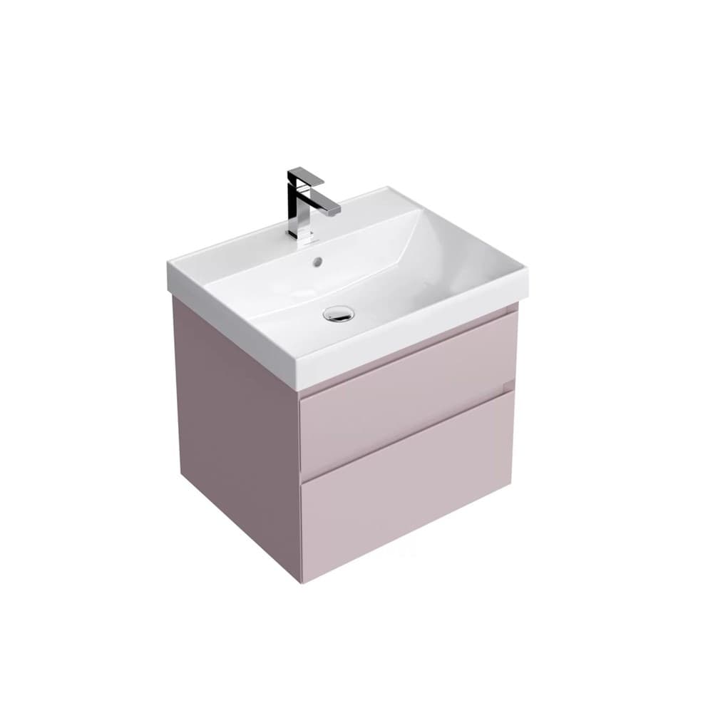 CUB.60.2/MAL Тумба Cubo/Кубо подвесная с ящиками 60, мальва матовая - фото 129625