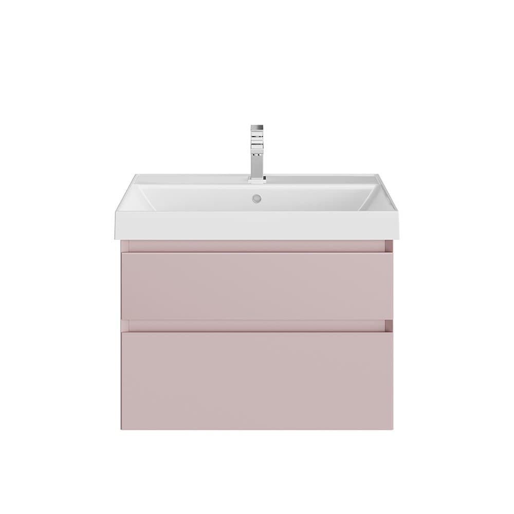 CUB.70.2/MAL Тумба Cubo/Кубо подвесная с ящиками 70, мальва матовая - фото 117268
