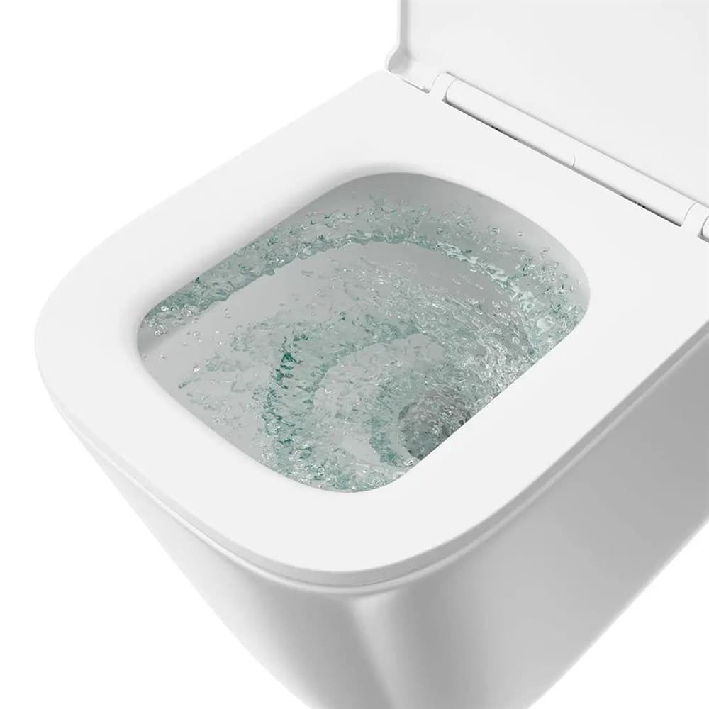 CU.T.wc.02 Унитаз Cubo Tornado/Кубо Торнадо подвесной, с системой смыва торнадо с крепежом и сиденьем, белый глянцевый - фото 130166