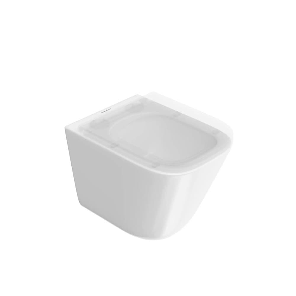 CU.T.wc.02 Унитаз Cubo Tornado/Кубо Торнадо подвесной, с системой смыва торнадо с крепежом и сиденьем, белый глянцевый - фото 130168