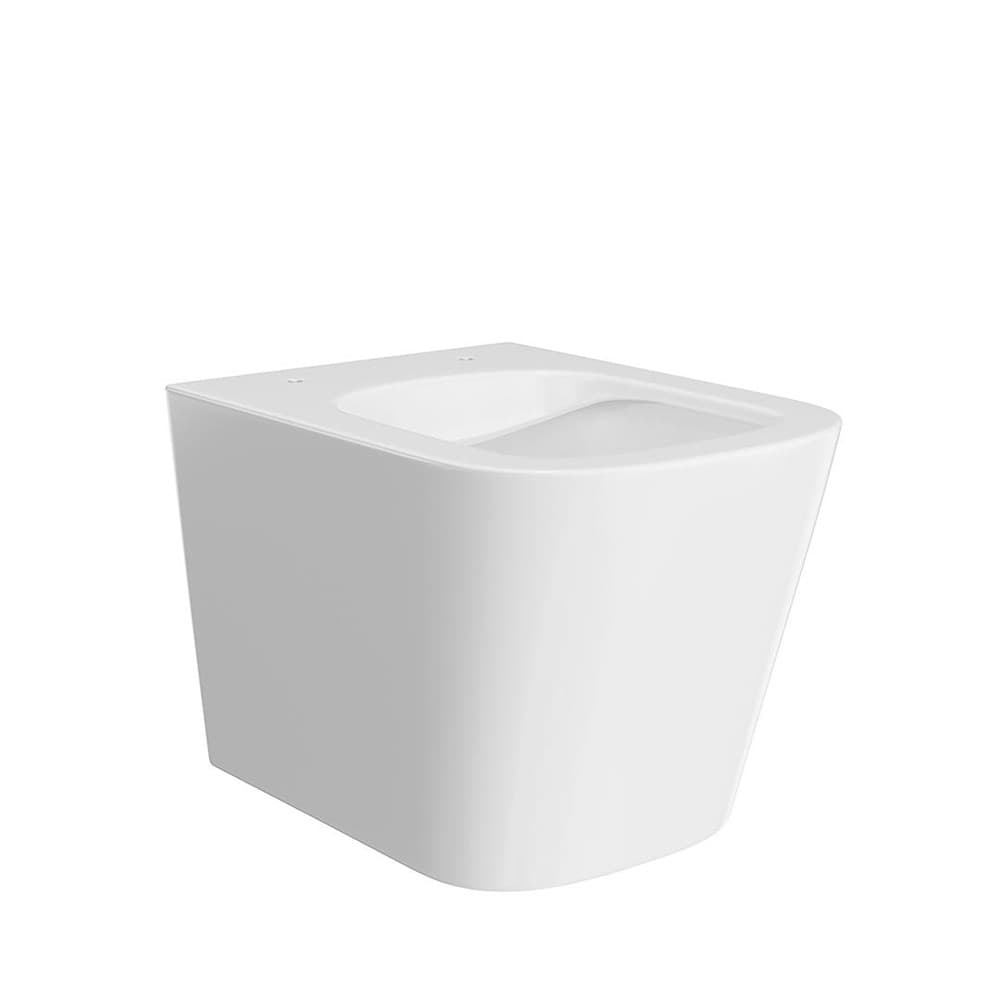 CU.wc.02 Унитаз Cubo/Кубо подвесной безободковый с крепежом и сиденьем, белый глянцевый - фото 123775