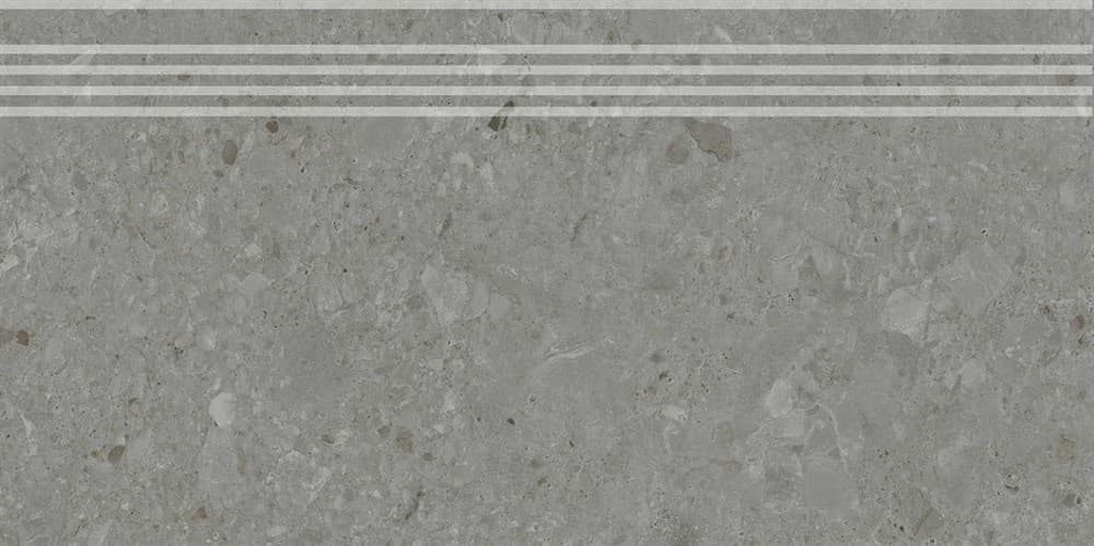 Ступень Чеппо ди Гре серый тёмный матовый обрезной 30x60x0,9