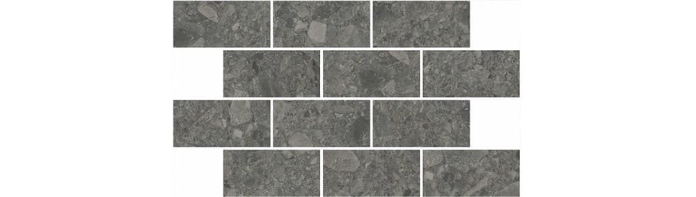 Декор Чеппо ди Гре мозаичный антрацит матовый обрезной 34,6x20x0,9