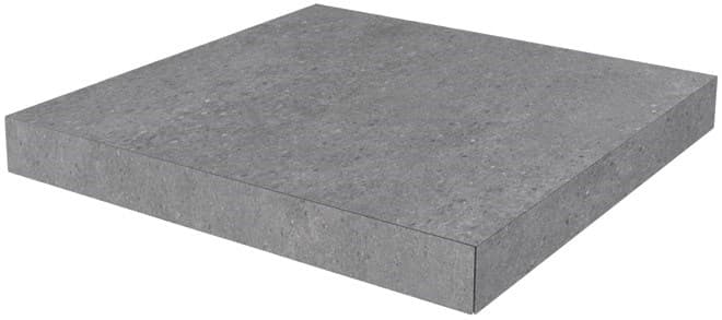 Ступень угловая клееная Фондамента серый 33x33x0,9