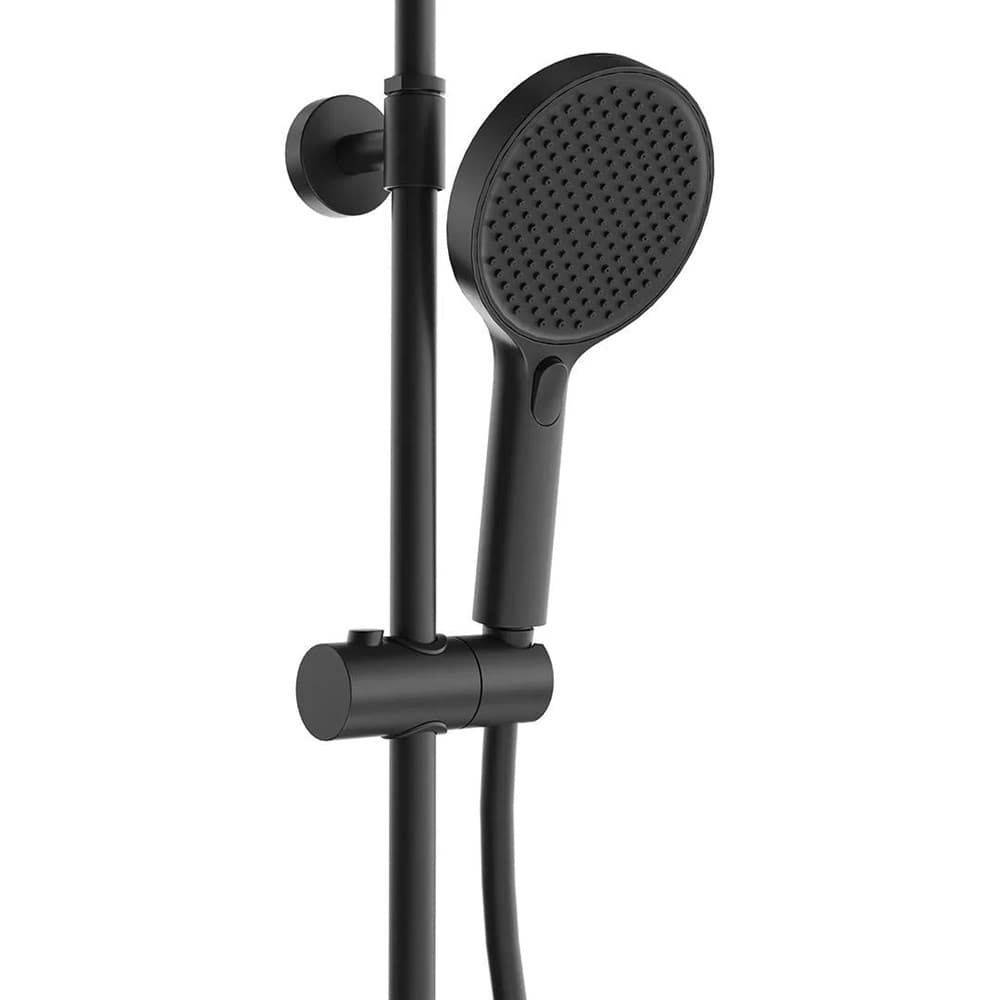 FO.301.KM.BLK.M Душевая колонна Fonte/Фонте на 3 потока с фиксированным изливом и термостатическим смесителем, черный матовый - фото 129449