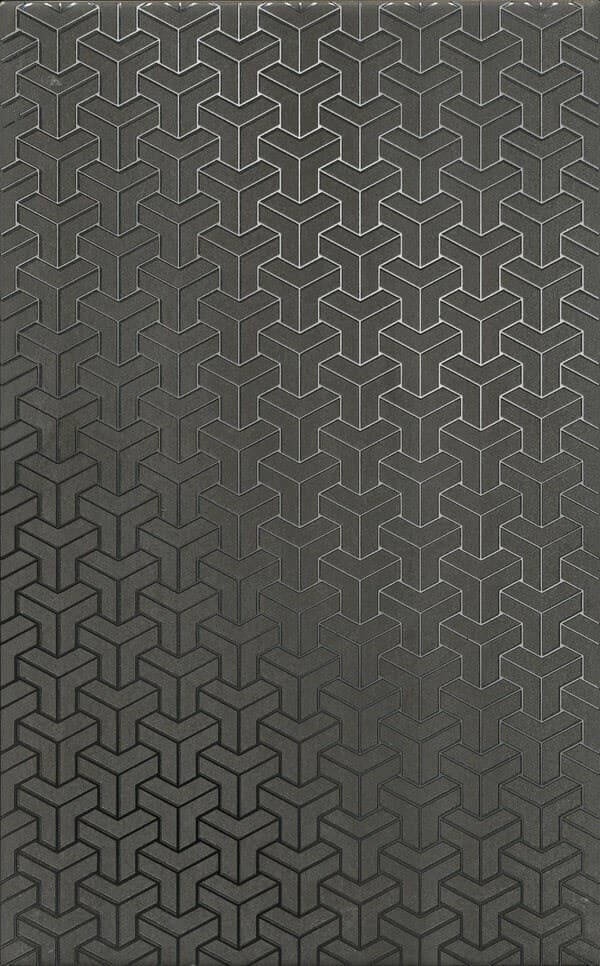 Декор Ломбардиа антрацит матовый 25x40x0,8