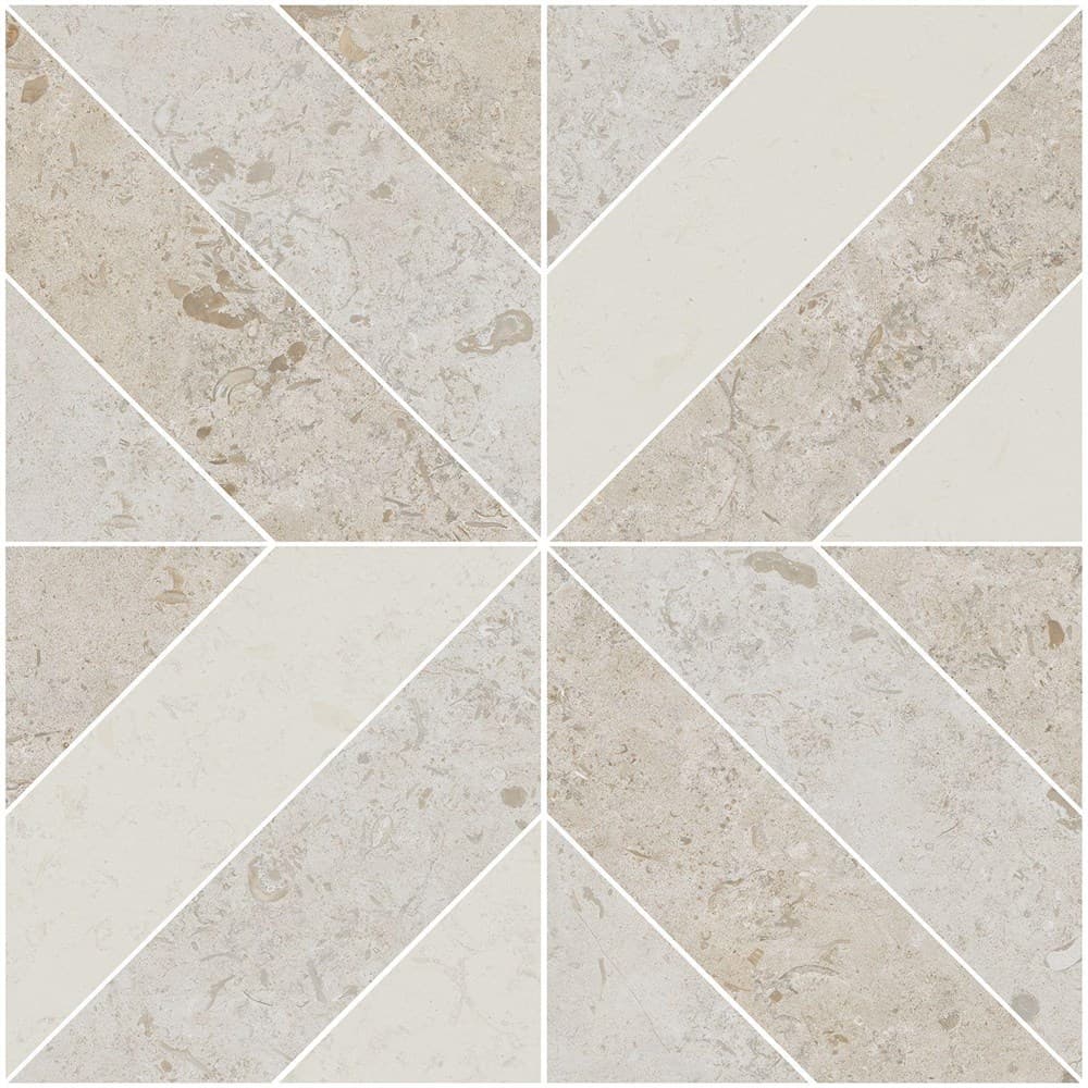 ID125T Декор Про Лаймстоун бежевый матовый 60x60x0,9 - фото 98500