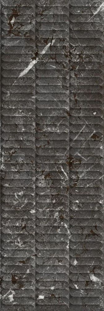 KM3090B0170R Тубкаль чёрный глянцевый структура обрезной 30x89,5x1,05 - фото 125863