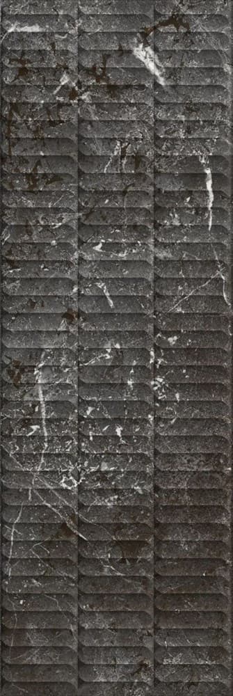 KM3090B0170R Тубкаль чёрный глянцевый структура обрезной 30x89,5x1,05 - фото 125864