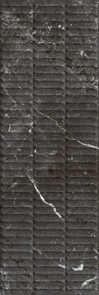KM3090B0170R Тубкаль чёрный глянцевый структура обрезной 30x89,5x1,05 - фото 125865