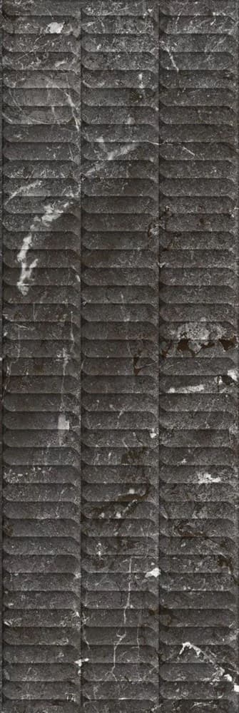 KM3090B0170R Тубкаль чёрный глянцевый структура обрезной 30x89,5x1,05 - фото 125866