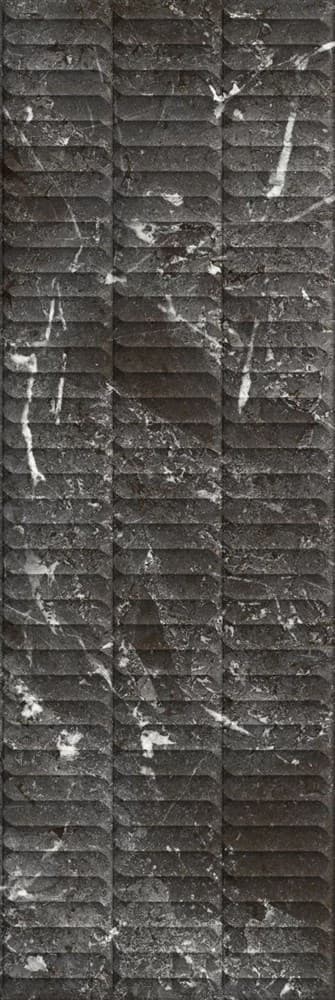 KM3090B0170R Тубкаль чёрный глянцевый структура обрезной 30x89,5x1,05 - фото 125869