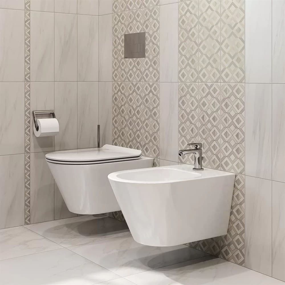 KMPMWc53GWh2 Унитаз Plaza Modern/Плаза Модерн подвесной безободковый, белый глянцевый - фото 131718