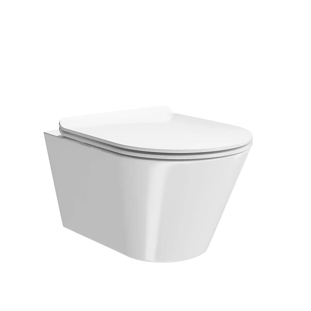 KMPMWc53GWh2 Унитаз Plaza Modern/Плаза Модерн подвесной безободковый, белый глянцевый - фото 131724