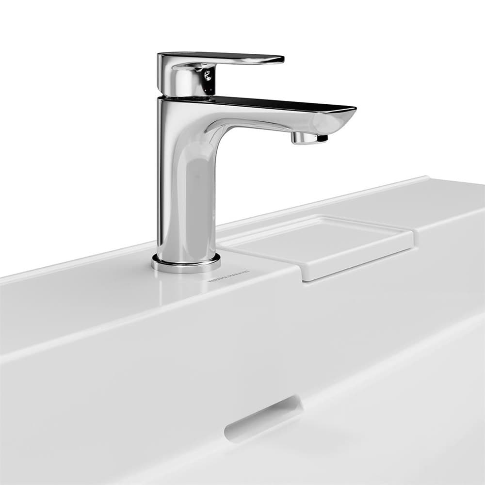 LO.wb.90.1 Раковина Logica/Лоджика мебельная\подвесная с одним отверстием 90, белая глянцевая - фото 111743