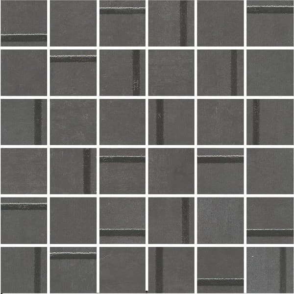 Декор Гварди 1 мозаичный антрацит матовый обрезной 30x30x0,9