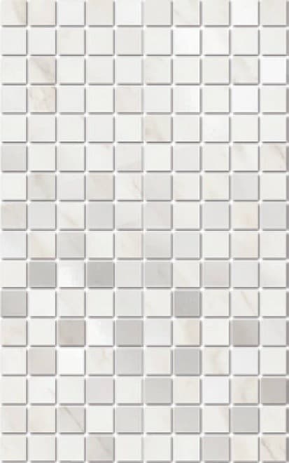 Декор Гран Пале белый мозаичный глянцевый 25x40x0,8