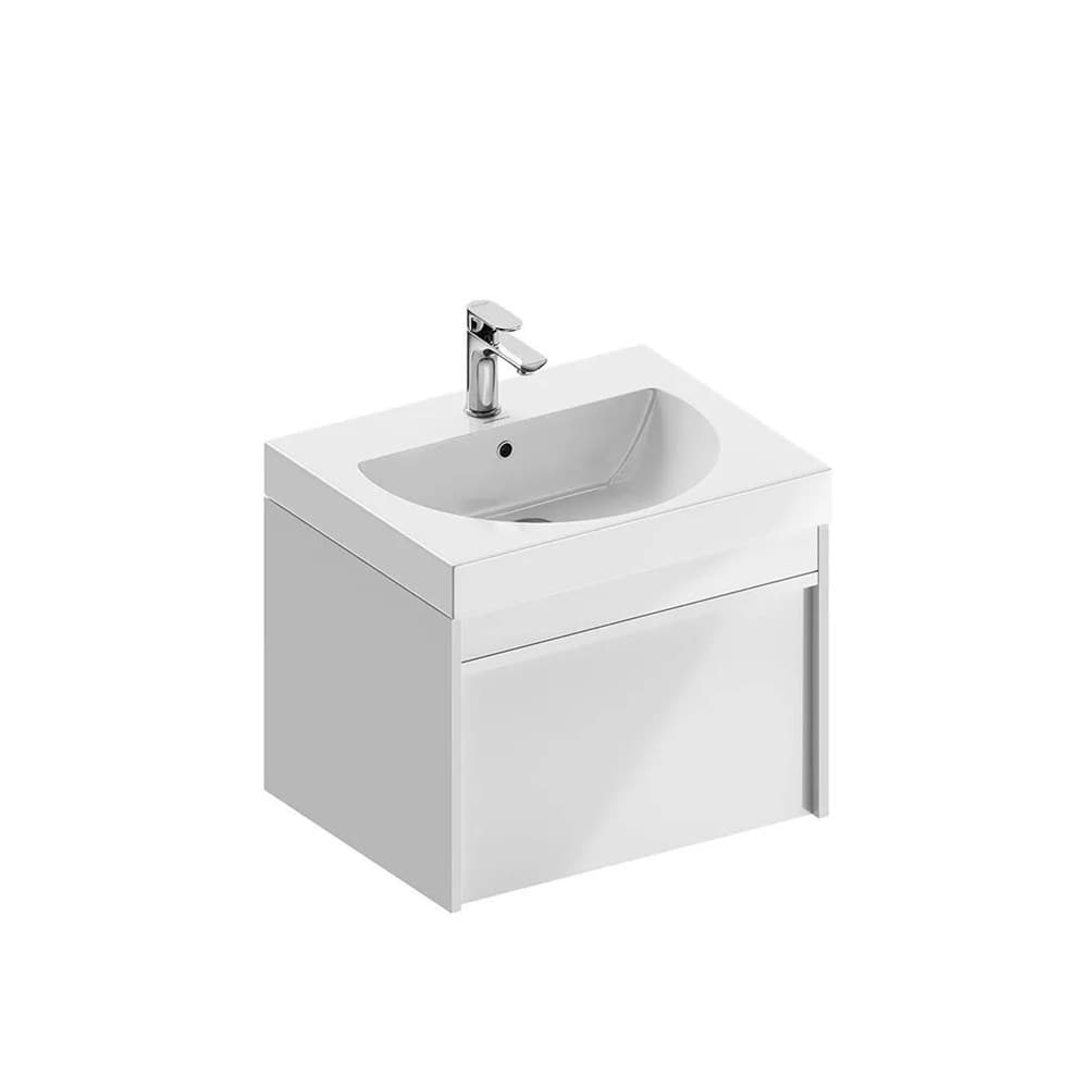 MOD.60.1+1/WHT Тумба Modula/Модула подвесная 60 с ящиком 1+1, белая глянцевая - фото 127709