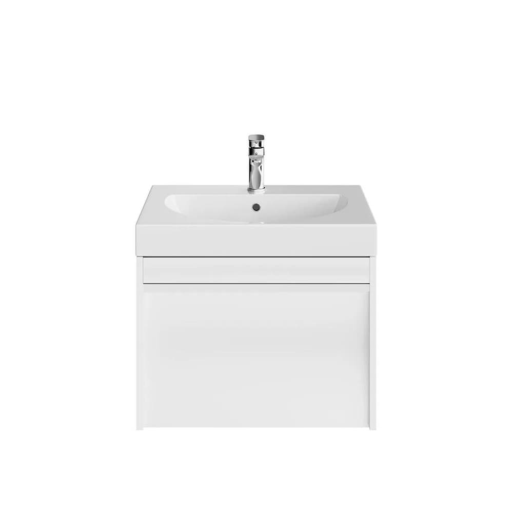 MOD.60.1+1/WHT Тумба Modula/Модула подвесная 60 с ящиком 1+1, белая глянцевая - фото 127711