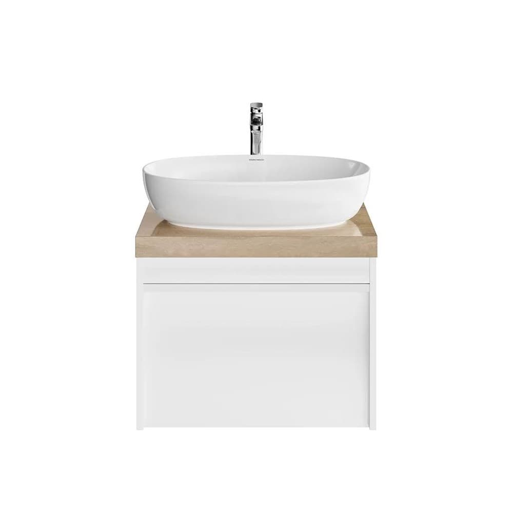 MOD.60.1+1/WHT Тумба Modula/Модула подвесная 60 с ящиком 1+1, белая глянцевая - фото 127714