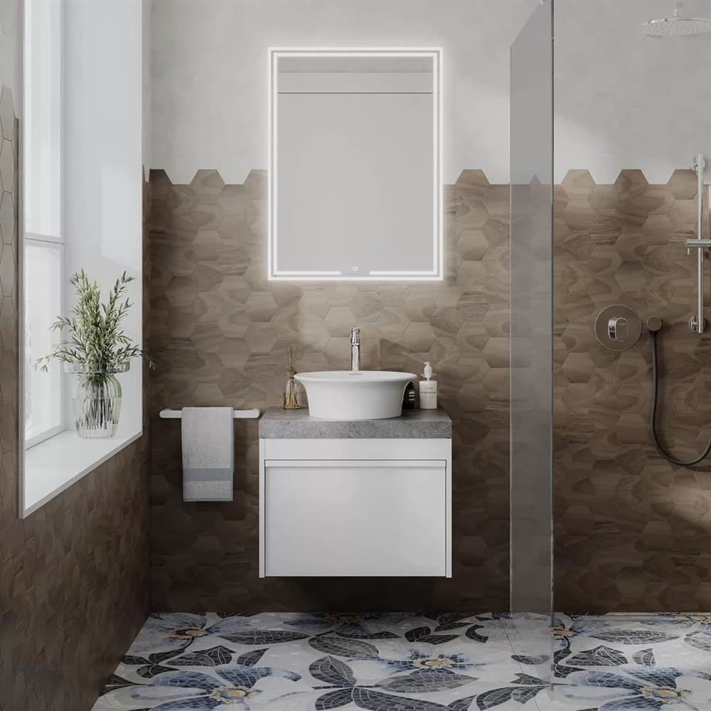 MOD.60.1+1/WHT Тумба Modula/Модула подвесная 60 с ящиком 1+1, белая глянцевая - фото 127716
