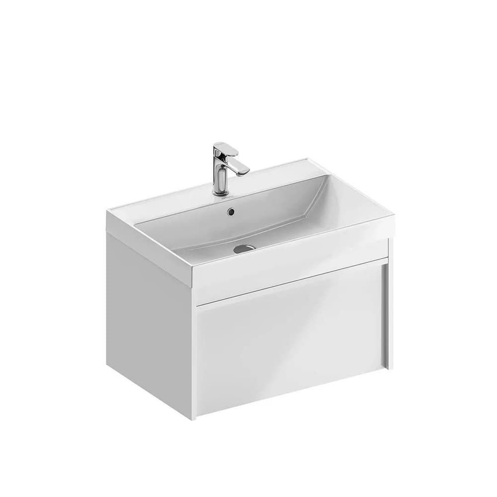 MOD.70.1+1/WHT Тумба Modula/Модула подвесная 70 с ящиком 1+1, белая глянцевая - фото 127731