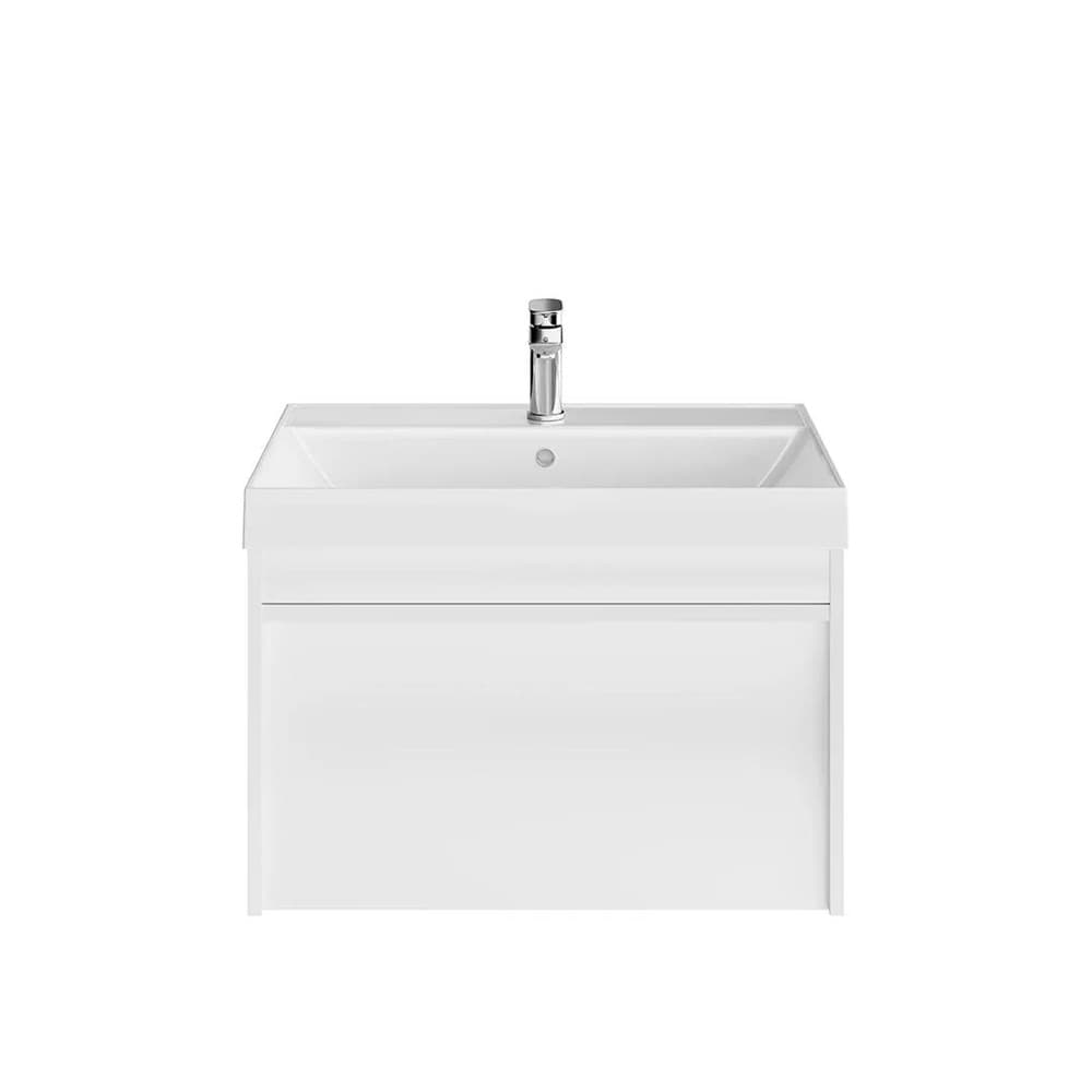 MOD.70.1+1/WHT Тумба Modula/Модула подвесная 70 с ящиком 1+1, белая глянцевая - фото 127734
