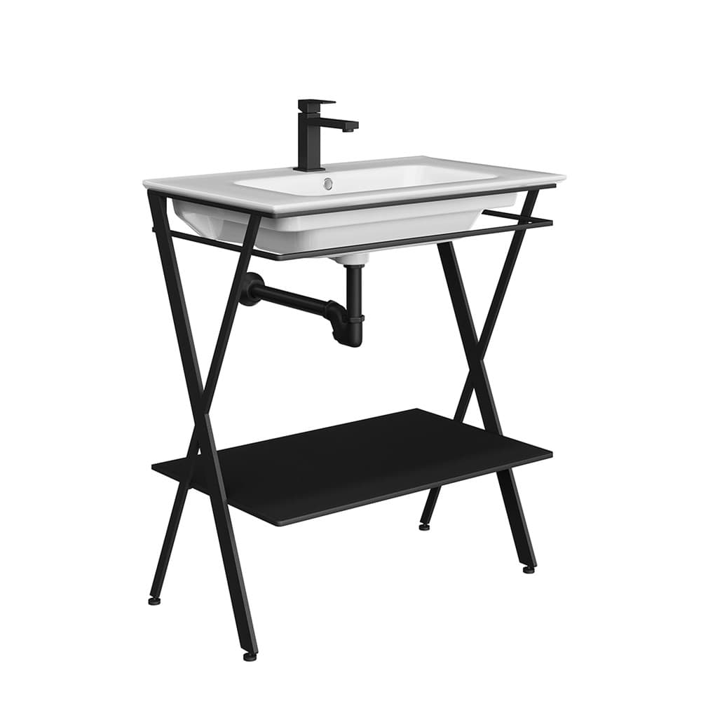 PIA.N.75/BLK Металлическая структура Piano Next/Пиано Некст напольная 75, черная матовая - фото 116840