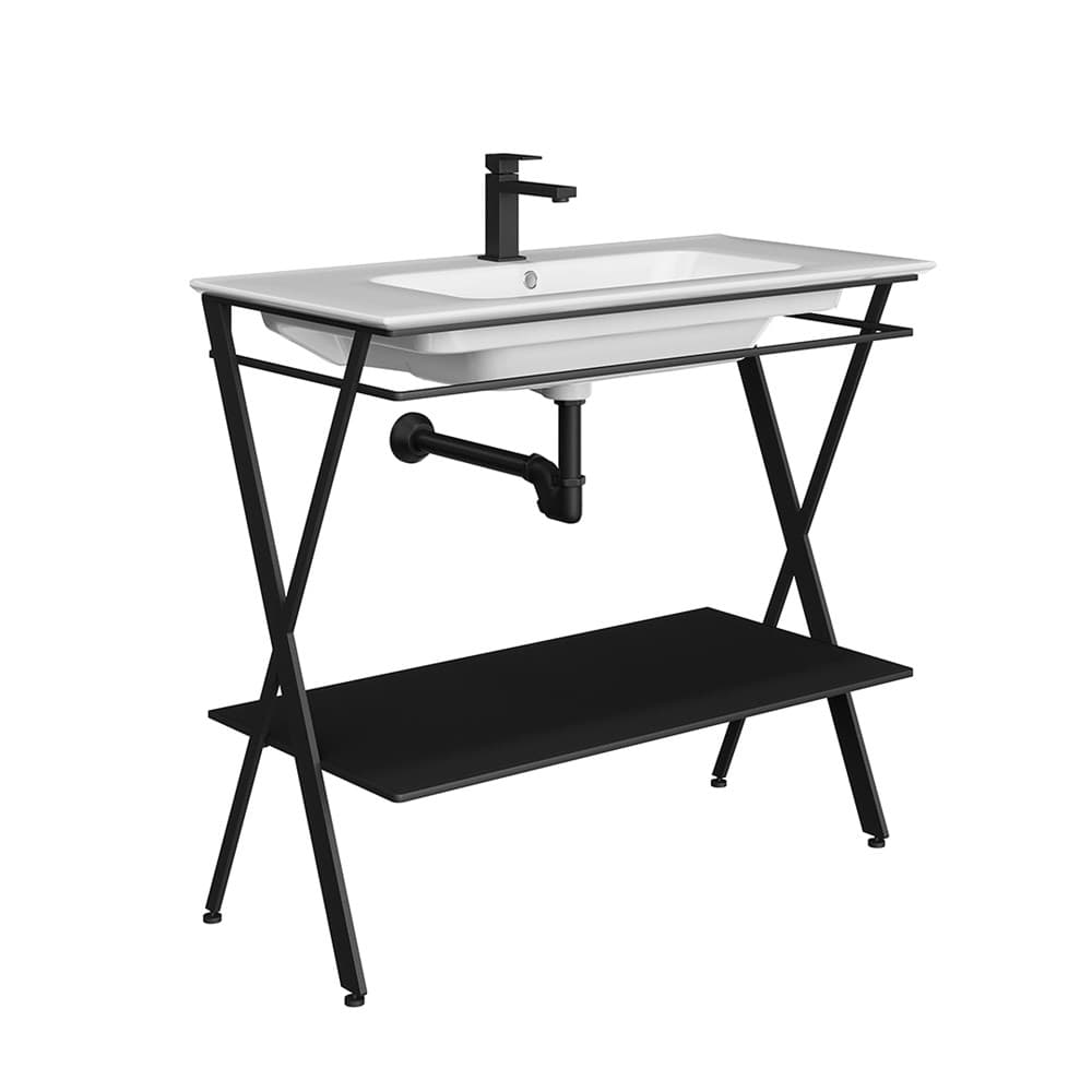 PIA.N.95/BLK Металлическая структура Piano Next/Пиано Некст напольная 95, черная матовая - фото 116854