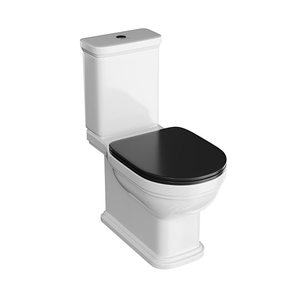 PO.seat.01/BLK Сиденье Pompei/Помпеи для напольного унитаза, черное глянцевое - фото 111974