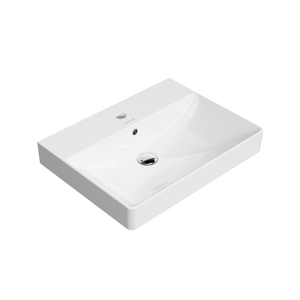 PROR.wb.55 Раковина Pro/Про мебельная\подвесная 55, белая глянцевая     - фото 116464
