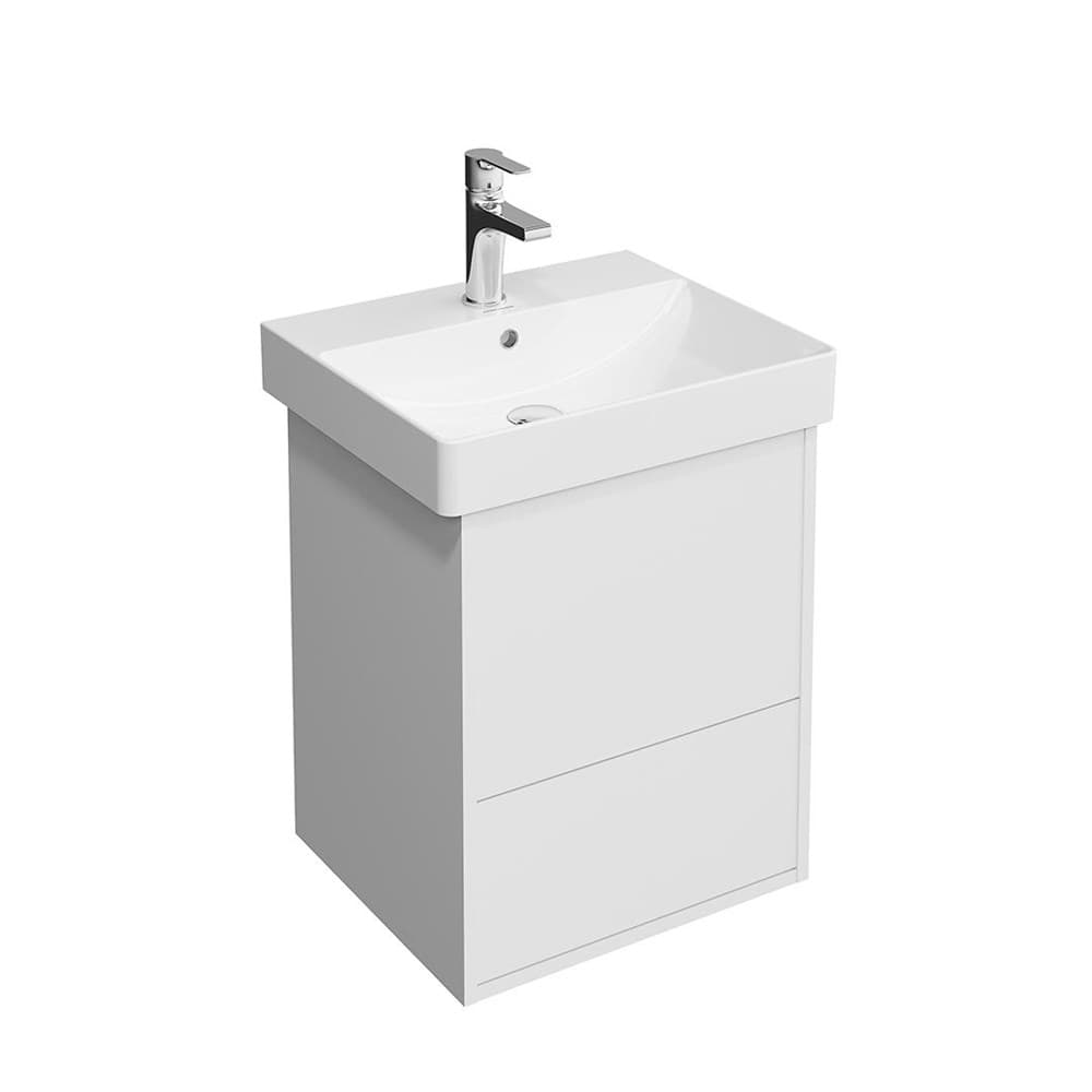 PRO.50.2/WHT Тумба Pro/Про подвесная 2 ящика 50, белая матовая - фото 116448