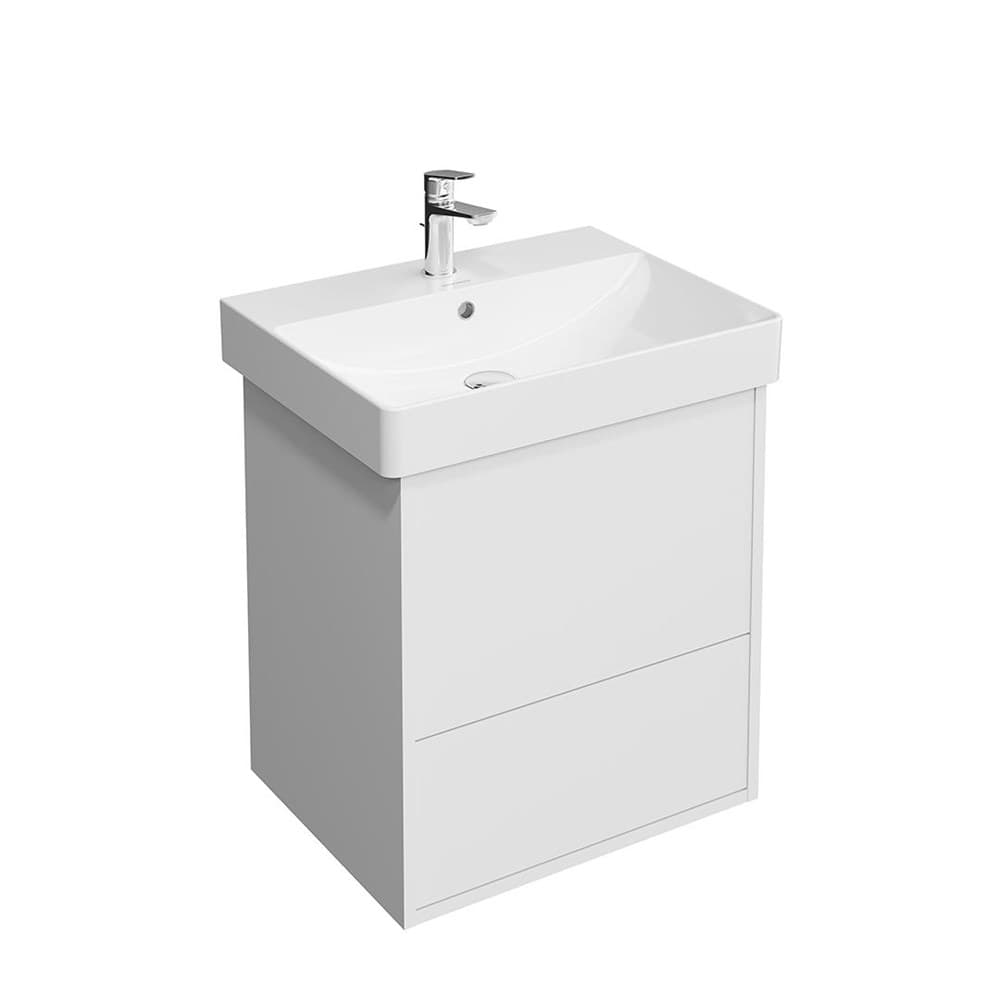 PRO.55.2/WHT.M Тумба Pro/Про подвесная 2 ящика 55, белая матовая - фото 123578