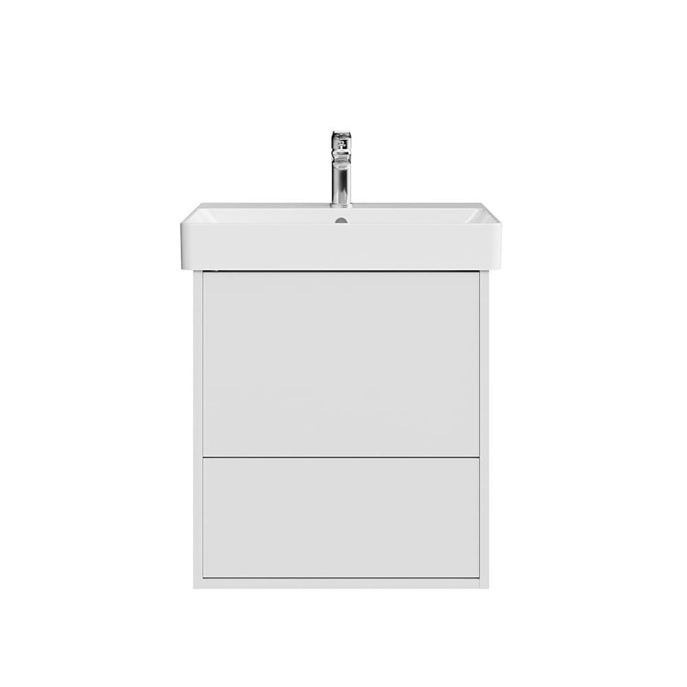 PRO.55.2/WHT.M Тумба Pro/Про подвесная 2 ящика 55, белая матовая - фото 123579