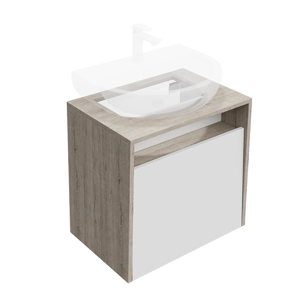 PRO.60.1/WHT Тумба Pro/Про подвесная 1 ящик 60, белая глянцевая - фото 116409
