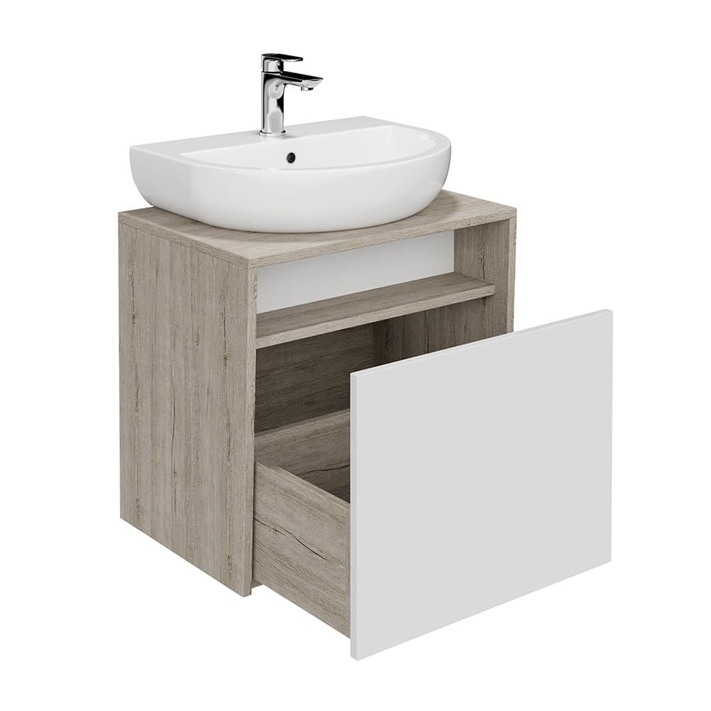 PRO.60.1/WHT Тумба Pro/Про подвесная 1 ящик 60, белая глянцевая - фото 116410
