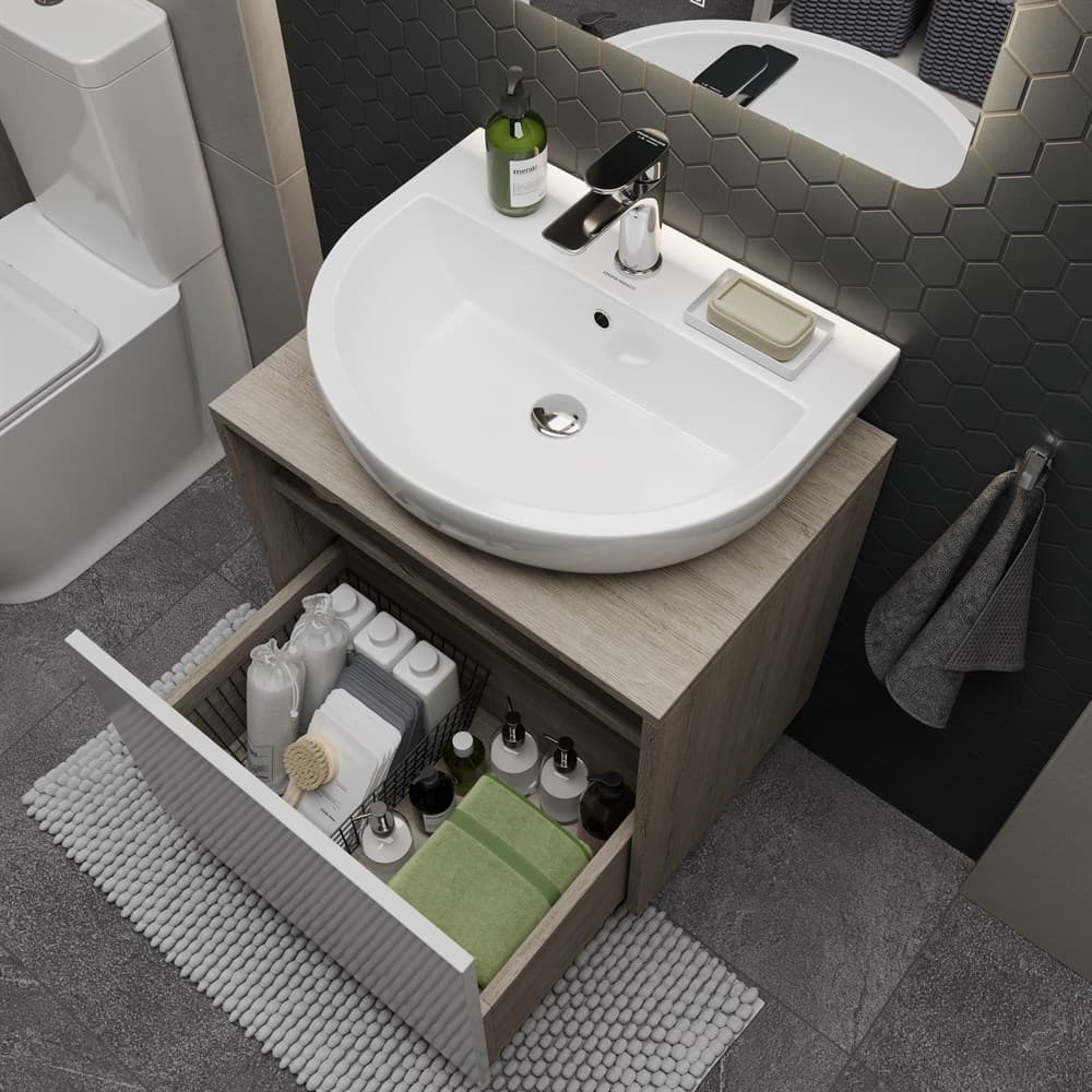 PRO.60.1/WHT Тумба Pro/Про подвесная 1 ящик 60, белая глянцевая - фото 116414
