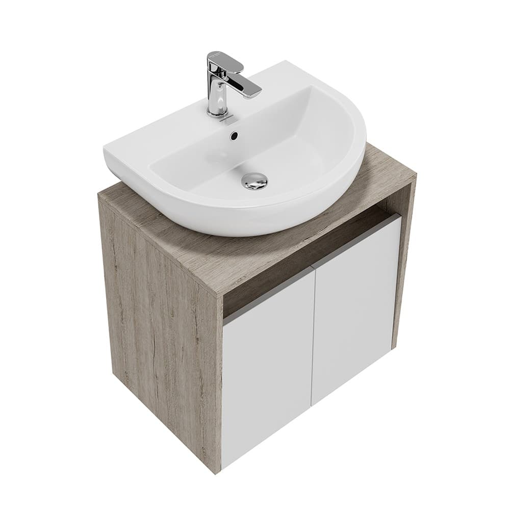 PRO.60.2/WHT Тумба Pro/Про подвесная 2 дверцы 60, белая глянцевая - фото 116427