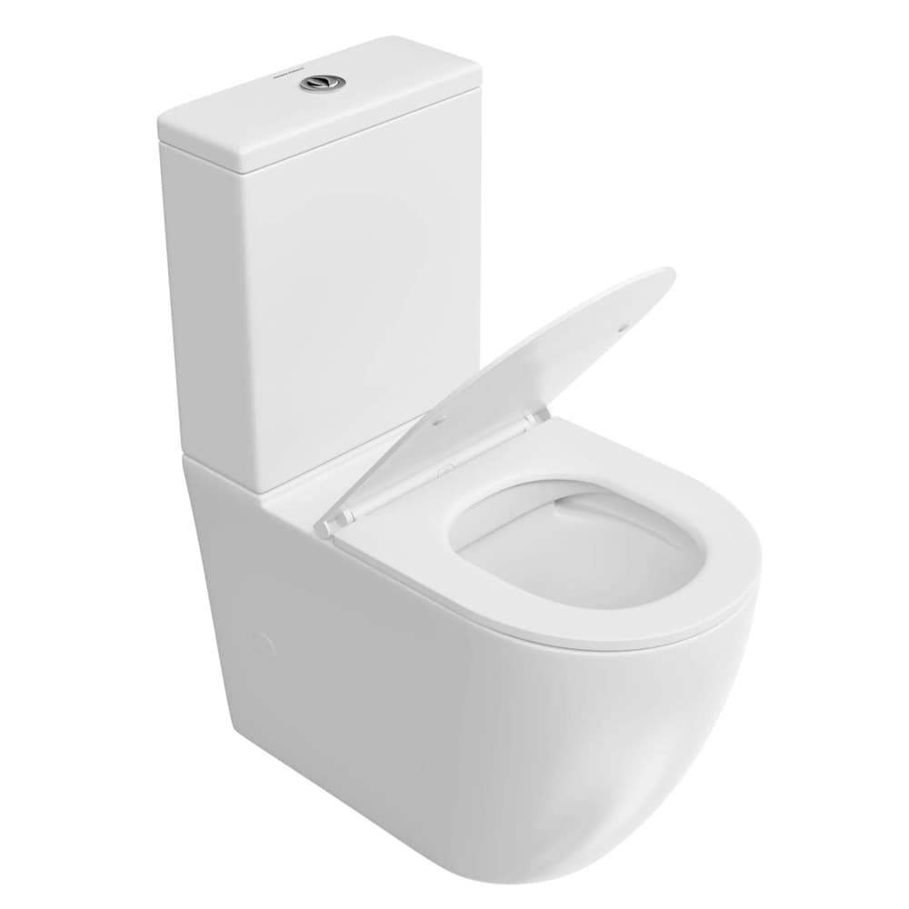 SF.wc.01 Унитаз Sfera/Сфера напольный безободковый с крепежом и сиденьем, белый глянцевый - фото 129637